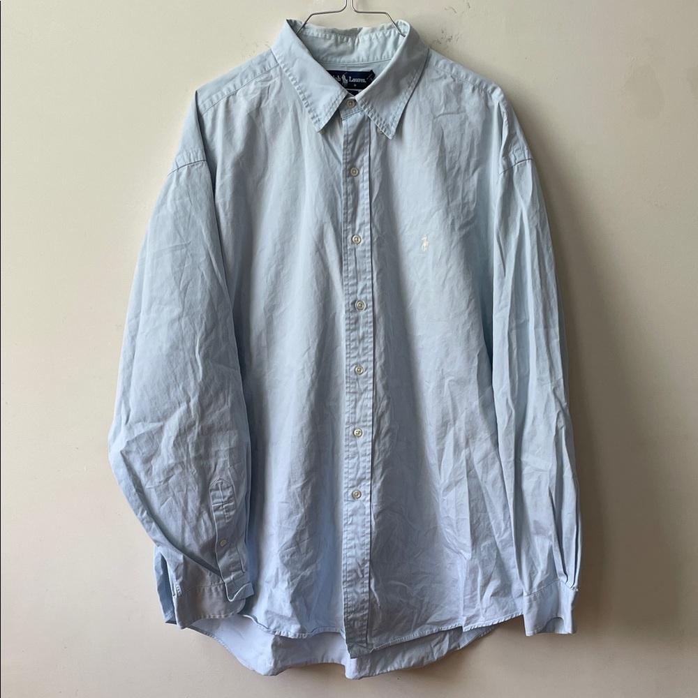 Polo Ralph Lauren Light Blue Oxford Button Down Shirt xxl EUC